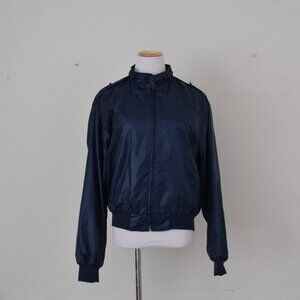 Vintage 70s Navy Nylon Windbreaker size L‎